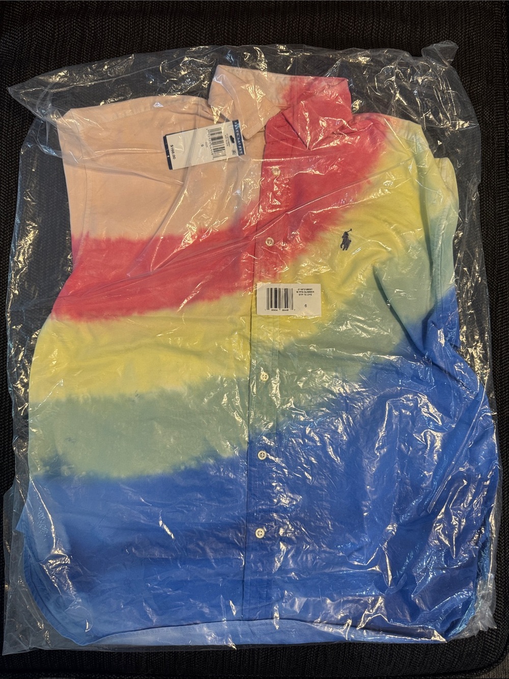 Polo by Ralph Lauren Multi-Color Tie-Dye Button Down Shirt
